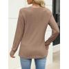 imageANRABESS Womens V Neck Sweaters 2025 Fall Long Sleeve Shirts Lightweight Ribbed Knit Basic Casual Office Work Tunic TopsKhaki