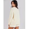 imageANRABESS Women 2 Piece Outfits Sweater Lounge Loungewear Sets 2025 Winter Cable Knit Oversized Sweaters Shorts Matching SetsBeige