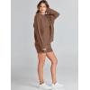 imageANRABESS Women 2 Piece Outfits Sweater Lounge Loungewear Sets 2025 Winter Cable Knit Oversized Sweaters Shorts Matching SetsCoffee