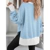 imageANRABESS Women Oversized Sweatshirts Thumbhole Long Sleeve Hoodies Shirts 2025 Fall Side Slit Pullover Top Teen Y2k OutfitsBule White Striped