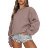 imageANRABESS Womens Sweatshirts Crewneck Fleece Oversized Pullover Sweaters Fall Winter Cute Tops Teen Girls Preppy Clothes 2025Gray Khaki