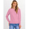 imageANRABESS Sweaters for Women 2025 Long Sleeve Crewneck Loose Fit Lightweight Knit Basic Fall Sweater OutfitsCoral Pink