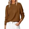 imageANRABESS Sweaters for Women 2025 Long Sleeve Crewneck Loose Fit Lightweight Knit Basic Fall Sweater OutfitsBurnt Orange
