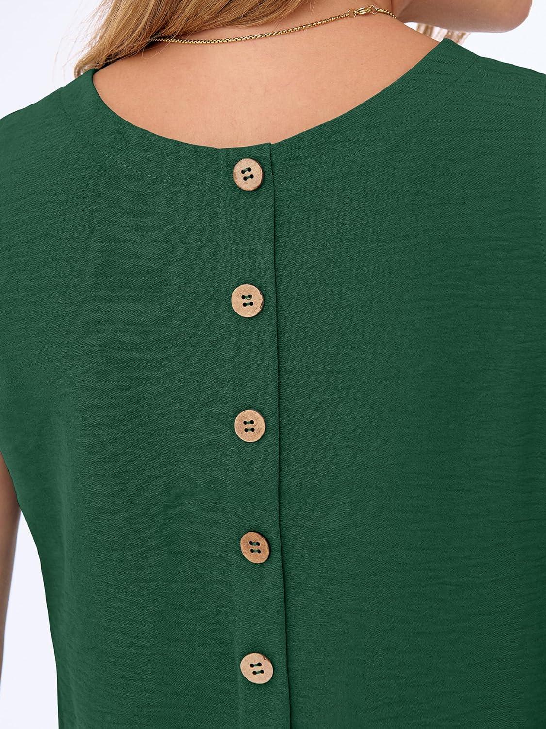 imageANRABESS Women Lounge Sets 2 Piece Outfits Summer Sleeveless Crop Tops Capri Wide Leg Pants Vacation Beach Travel SetsDark Green