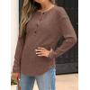 imageANRABESS Long Sleeve Shirts for Women Henley Tops Dressy Casual TShirts Blouses 2025 Fall Lightweight SweatersBrown