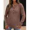 imageANRABESS Long Sleeve Shirts for Women Henley Tops Dressy Casual TShirts Blouses 2025 Fall Lightweight SweatersBrown