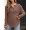 imageANRABESS Long Sleeve Shirts for Women Henley Tops Dressy Casual TShirts Blouses 2025 Fall Lightweight SweatersBrown
