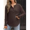 imageANRABESS Long Sleeve Shirts for Women Henley Tops Dressy Casual TShirts Blouses 2025 Fall Lightweight SweatersCoffee
