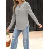 imageANRABESS Long Sleeve Shirts for Women Henley Tops Dressy Casual TShirts Blouses 2025 Fall Lightweight SweatersGray Green