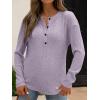 imageANRABESS Long Sleeve Shirts for Women Henley Tops Dressy Casual TShirts Blouses 2025 Fall Lightweight SweatersLight Purple