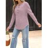 imageANRABESS Long Sleeve Shirts for Women Henley Tops Dressy Casual TShirts Blouses 2025 Fall Lightweight SweatersPink