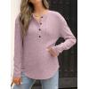imageANRABESS Long Sleeve Shirts for Women Henley Tops Dressy Casual TShirts Blouses 2025 Fall Lightweight SweatersPink