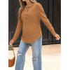 imageANRABESS Long Sleeve Shirts for Women Henley Tops Dressy Casual TShirts Blouses 2025 Fall Lightweight SweatersRust Orange