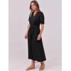 imageANRABESS Women Boho Maxi Dresses Summer Short Sleeve V Neck Flowy Swing ALine Casual Beach Long Dress Black Large