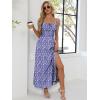 imageANRABESS Women Summer Maxi Dress 2025 Square Neck Sleeveless Casual Boho Floral High Waist Slit Travel Vacation SundressFloral Blue