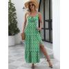imageANRABESS Women Summer Maxi Dress 2025 Square Neck Sleeveless Casual Boho Floral High Waist Slit Travel Vacation SundressGreen Floral