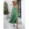 imageANRABESS Women Summer Maxi Dress 2025 Square Neck Sleeveless Casual Boho Floral High Waist Slit Travel Vacation SundressGreen Floral