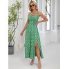 imageANRABESS Women Summer Maxi Dress 2025 Square Neck Sleeveless Casual Boho Floral High Waist Slit Travel Vacation SundressGreen Floral