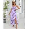 imageANRABESS Women Summer Maxi Dress 2025 Square Neck Sleeveless Casual Boho Floral High Waist Slit Travel Vacation SundressLight Purple Floral