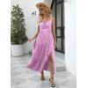 imageANRABESS Women Summer Maxi Dress 2025 Square Neck Sleeveless Casual Boho Floral High Waist Slit Travel Vacation SundressPink Purple Floral