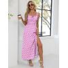 imageANRABESS Women Summer Maxi Dress 2025 Square Neck Sleeveless Casual Boho Floral High Waist Slit Travel Vacation SundressPink Purple Floral