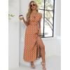 imageANRABESS Women Summer Maxi Dress 2025 Square Neck Sleeveless Casual Boho Floral High Waist Slit Travel Vacation SundressPrint Orange