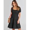 imageANRABESS Womens 2025 Summer Casual Dress Square Neck Puff Sleeve Boho Beach Vacation Short DressBlack