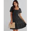 imageANRABESS Womens 2025 Summer Casual Dress Square Neck Puff Sleeve Boho Beach Vacation Short DressBlack