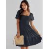imageANRABESS Womens 2025 Summer Casual Dress Square Neck Puff Sleeve Boho Beach Vacation Short DressDark Blue