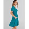 imageANRABESS Womens 2025 Summer Casual Dress Square Neck Puff Sleeve Boho Beach Vacation Short DressLake Green Teal