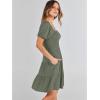 imageANRABESS Womens 2025 Summer Casual Dress Square Neck Puff Sleeve Boho Beach Vacation Short DressOlive Green