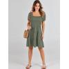 imageANRABESS Womens 2025 Summer Casual Dress Square Neck Puff Sleeve Boho Beach Vacation Short DressOlive Green
