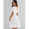 imageANRABESS Womens 2025 Summer Casual Dress Square Neck Puff Sleeve Boho Beach Vacation Short DressWhite