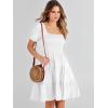 imageANRABESS Womens 2025 Summer Casual Dress Square Neck Puff Sleeve Boho Beach Vacation Short DressWhite