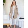 imageANRABESS Womens Cardigan Sweater Open Front Knit Long Coatigan Dressy Casual Jacket Coat 2025 Fall Outfits Classy ClothesDeep Apricort