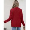 imageANRABESS Womens Mock Turtle Neck Sweaters Cable Knit Long Sleeve 2025 Fall Winter Tunic Sweater Red Medium