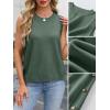 imageANRABESS Womens Sweater Vest Summer Sleeveless Crewneck Ribbed Knit Side Button Loose Pullover Tank Tops 2025 Fall OutfitsGreen