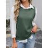 imageANRABESS Womens Sweater Vest Summer Sleeveless Crewneck Ribbed Knit Side Button Loose Pullover Tank Tops 2025 Fall OutfitsGreen