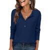 imageANRABESS Long Sleeve Shirts for Women Henley Tops Dressy Casual TShirts Blouses 2025 Fall Lightweight SweatersDeep Blue