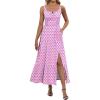 imageANRABESS Women Summer Maxi Dress 2025 Square Neck Sleeveless Casual Boho Floral High Waist Slit Travel Vacation SundressPink Purple Floral