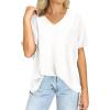 imageANRABESS Womens Oversized T Shirts Summer Tops Short Sleeve V Neck Casual Loose Fit Textured Blouses 2025 Trendy Tee Shirt