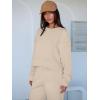 imageANRABESS Womens 2 Piece Outfits Lounge Sets Cropped Sweatshirt Joggers Fashion Sweatsuit Sweat Set 2025 Winter Travel OutfitsLighter Khaki