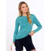imageANRABESS Womens Long Sleeve Workout Quick Dry Fitted Yoga Gym Athletic ShirtsTurquoise