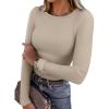 imageANRABESS Women Long Sleeve Thermal Shirt Fleece Tops 2025 Fall Winter Crew Neck Casual Base Layer TShirts Warm UndershirtsAlmond