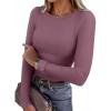 imageANRABESS Women Long Sleeve Thermal Shirt Fleece Tops 2025 Fall Winter Crew Neck Casual Base Layer TShirts Warm UndershirtsMauve