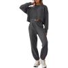 imageANRABESS Womens 2 Piece Outfits Lounge Sets Cropped Sweatshirt Joggers Fashion Sweatsuit Sweat Set 2025 Winter Travel OutfitsDark Grey