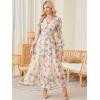 imageANRABESS Womens Floral Long Sleeve Maxi Dress V Neck Chiffon Flowy Boho ALine 2025 Fall Wedding Guest Party Wrap DressesFloral Beige