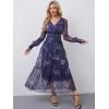 imageANRABESS Womens Floral Long Sleeve Maxi Dress V Neck Chiffon Flowy Boho ALine 2025 Fall Wedding Guest Party Wrap DressesFloral Navy Blue