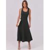 imageANRABESS Womens Summer Casual Sleeveless Midi Dresses Scoop Neck Fit ampamp Flare ALine Flowy Long Sundress Beach Outfits Black Medium
