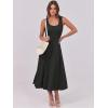 imageANRABESS Womens Summer Casual Sleeveless Midi Dresses Scoop Neck Fit ampamp Flare ALine Flowy Long Sundress Beach Outfits Black Medium